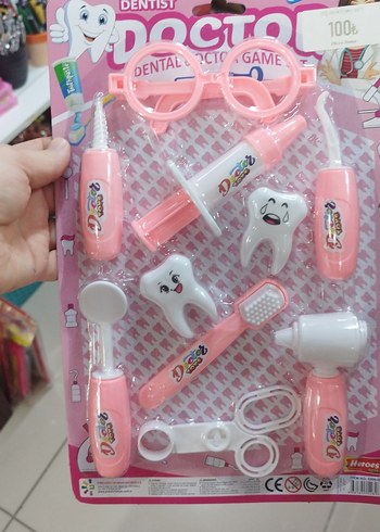 Renkli Dişçi Oyuncak Seti, Pembe