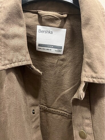 l/xl Beden kahverengi Renk Satılık bershka gömlek