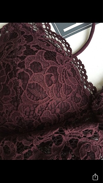 s Beden bordo Renk Penti Bralet Takımı