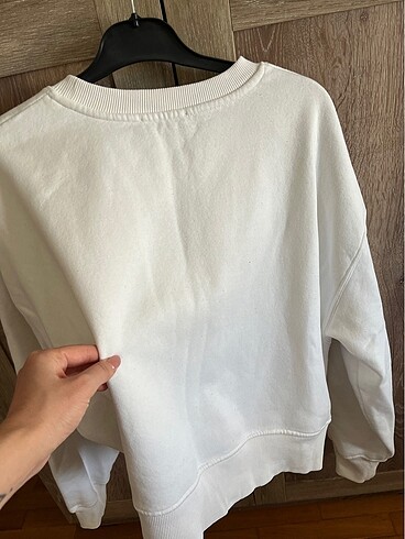 m Beden beyaz Renk sweatshirt geçen sezon