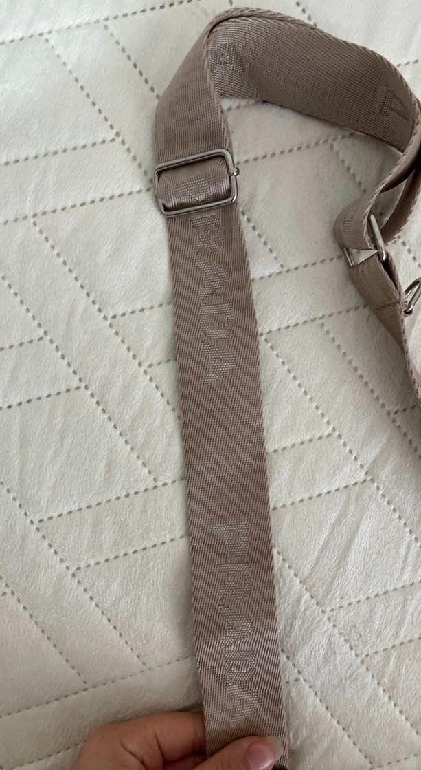 Bej Deri Kadın Çanta  Kemer Detaylı - Görsel 3