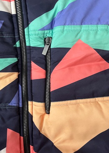 Kız çocuk Çok Renkli Midi Kış Ceketi - Görsel 4