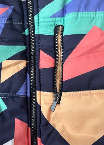 Kız çocuk Çok Renkli Midi Kış Ceketi - Görsel 5
