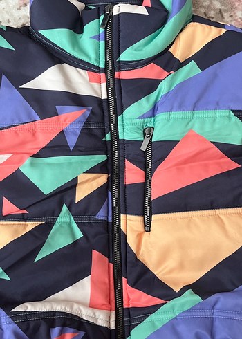 Kız çocuk Çok Renkli Midi Kış Ceketi - Görsel 3