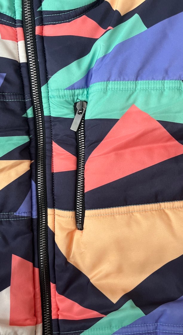 Kız çocuk Çok Renkli Midi Kış Ceketi - Görsel 4