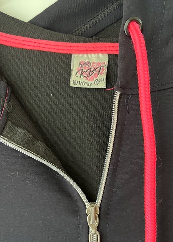 Fermuarlı Kapüşonlu kız çoçuk Sweatshirt - Görsel 2