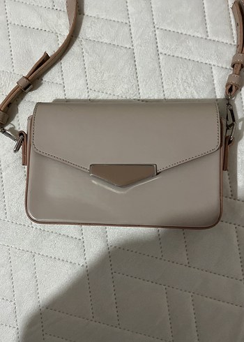 Bej Deri Kadın Omuz Çantası - Görsel 2