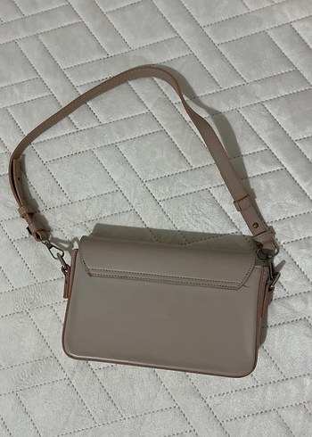 Bej Deri Kadın Omuz Çantası - Görsel 3