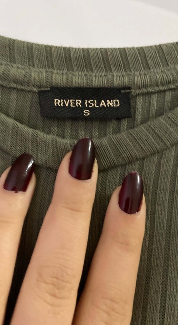 Kadın mint Fitilli Uzun Kollu Crop Kazak - Görsel 3