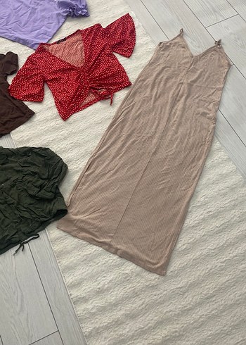 diğer Beden Karışık crop elbise Straplez Crop Top 14 adet kıyafet