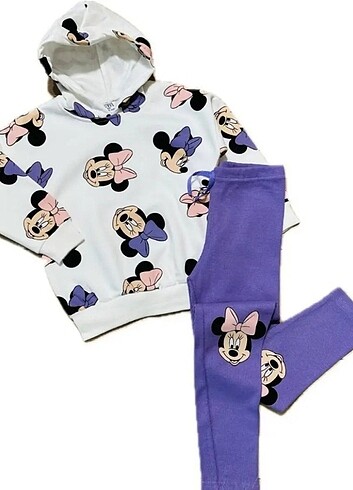 Zara mickey tayt kişlik kapisonlu takim