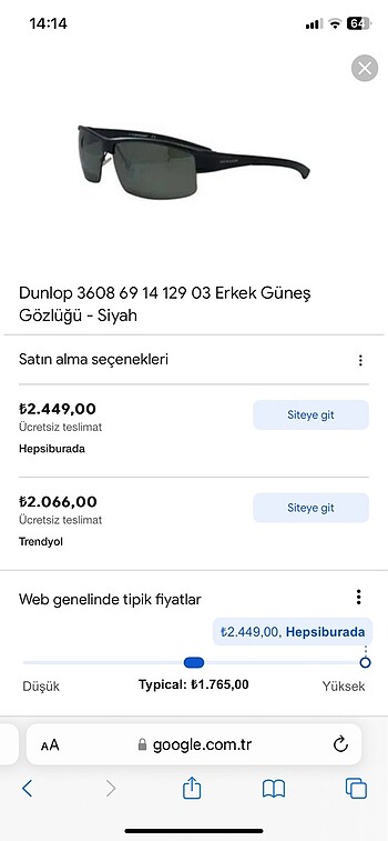 Diğer Dunlop marka gözlük