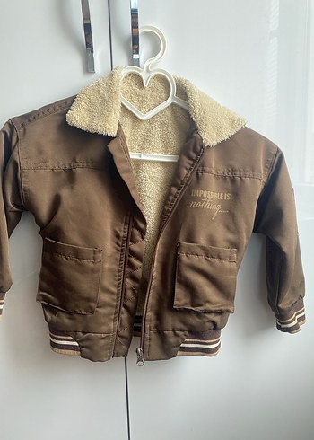 Kahverengi Kürklü Erkek Çocuk Mont - Görsel 2