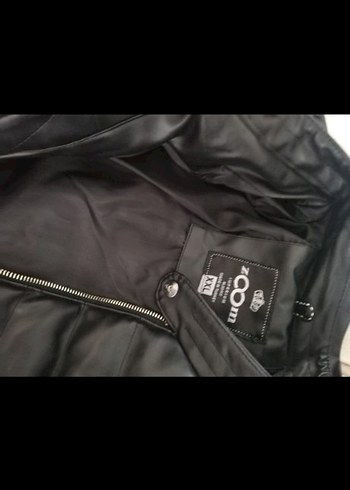 xxl Beden siyah Renk Siyah Deri Ceket, Fermuarlı,
