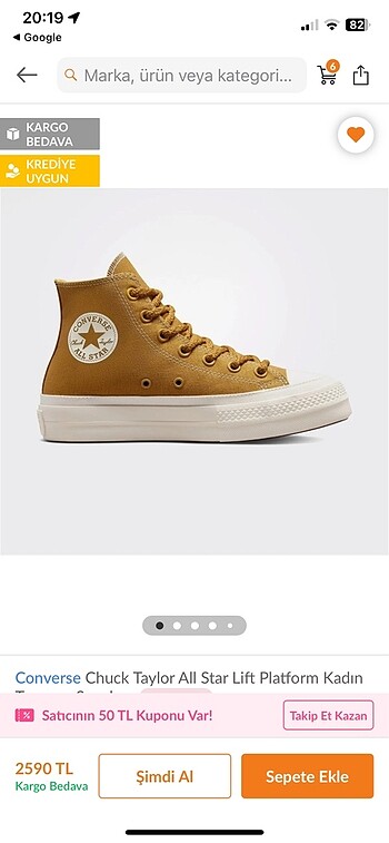 Converse Platform taban keten converse