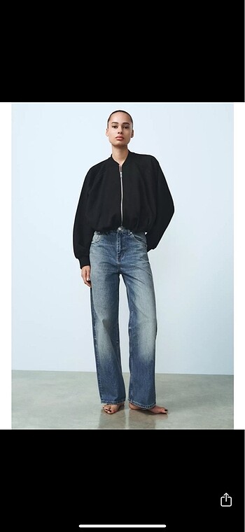 m Beden Zara peluş bomber ceket