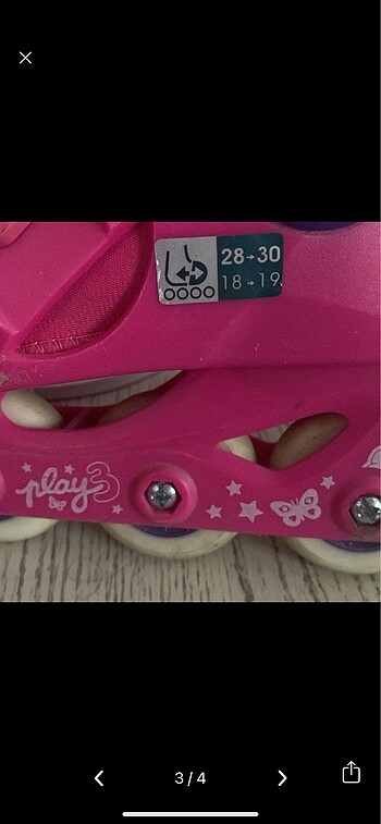 28 Beden Orjinal Pembe paten