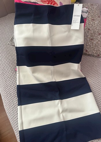 Parlak Lacivert Pilili Midi Kadın Tayt - Görsel 2