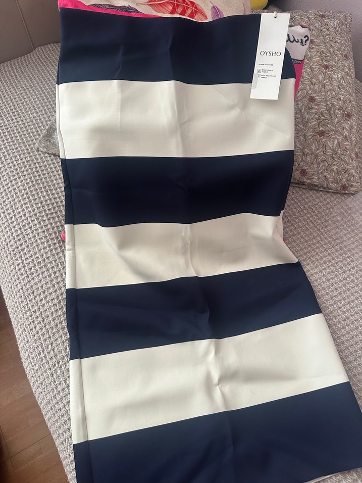 Parlak Lacivert Pilili Midi Kadın Tayt - Görsel 2