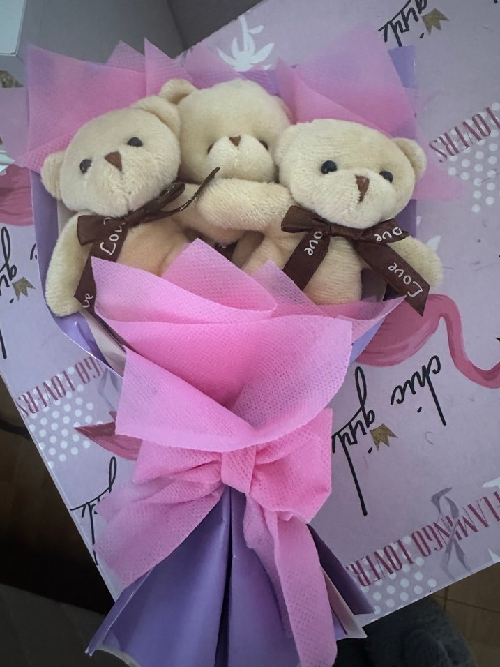 Pembe Pastel Oyuncak Ayı Buketi - Görsel 2