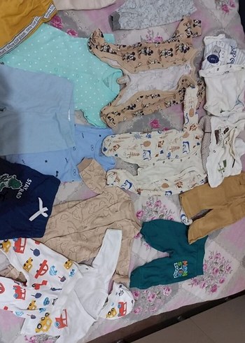 Sarı Pamuklu Erkek Bebek Kısa Kollu Body - Görsel 13