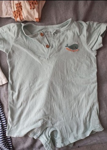 Sarı Pamuklu Erkek Bebek Kısa Kollu Body - Görsel 8