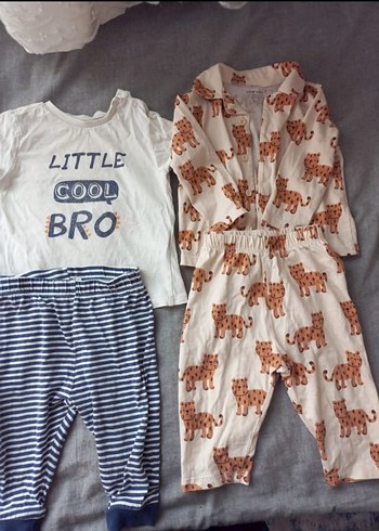 Sarı Pamuklu Erkek Bebek Kısa Kollu Body - Görsel 9