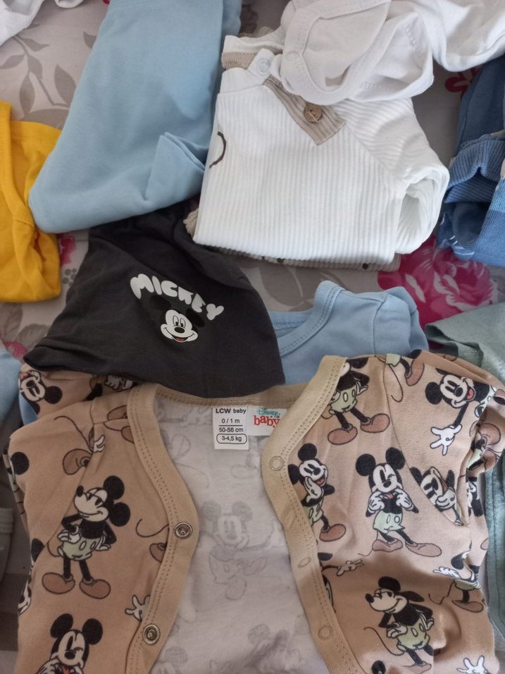 Sarı Pamuklu Erkek Bebek Kısa Kollu Body - Görsel 2