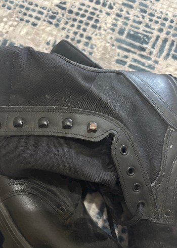 Siyah Deri Tokalı Biker Bot