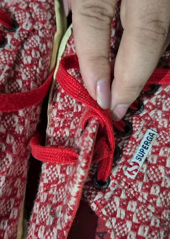 Superga Kırmızı Fermuarlı Kadın Spor Ayakkabı