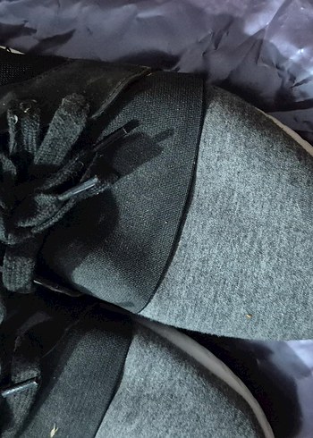 Gri Kadın Spor Ayakkabı Kadife Detaylı - Görsel 2