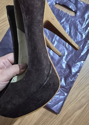 Siyah Platform Topuklu Kadın Stiletto - Görsel 5