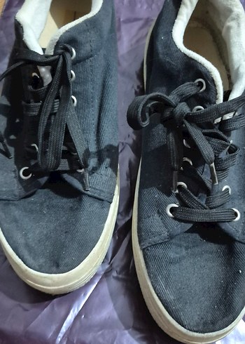 Kadın Gri Denim Dolgu Topuklu Spor Ayakkabı - Görsel 2