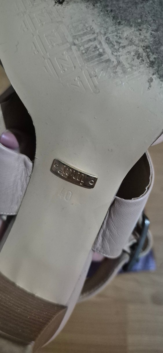 Bej Kadın Dolgu Topuklu Sandalet - Görsel 2