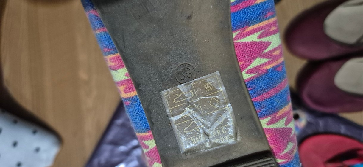 Renkli Bağcıklı Bohem Kadın Dolgu Topuklu Ayakkabı 4 Adet - Görsel 3