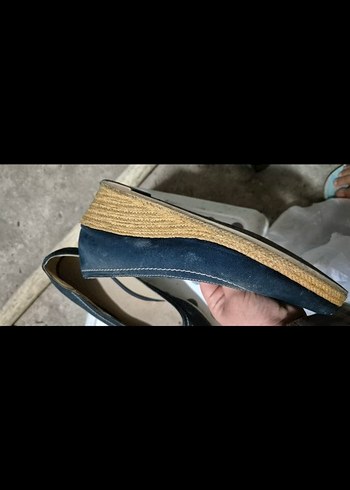 Günlük Mavi Dolgu Topuklu Kadın Ayakkabı - Görsel 2