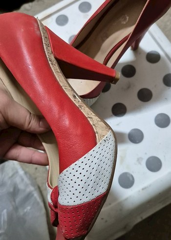 Kadın Kırmızı Dolgu Topuklu Stiletto - Görsel 3