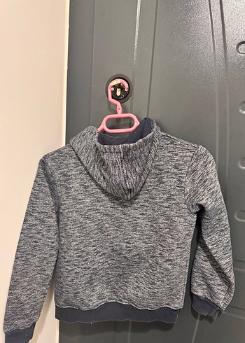 Erkek Çocuk Gri Fermuarlı Sweatshirt - Görsel 2