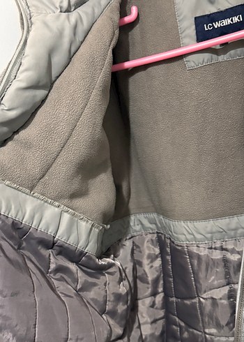 Gri Erkek Sokak Stili Fermuarlı mont - Görsel 5