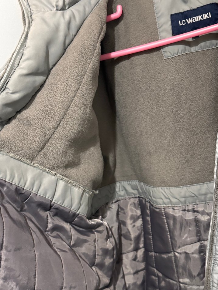 Gri Erkek Sokak Stili Fermuarlı mont - Görsel 5