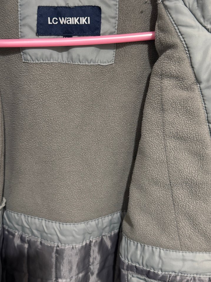 Gri Erkek Sokak Stili Fermuarlı mont - Görsel 2