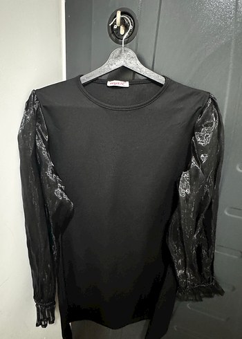 Siyah Uzun Kollu Salaş Tunik - Görsel 5