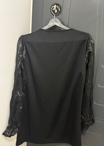 Siyah Uzun Kollu Salaş Tunik - Görsel 2