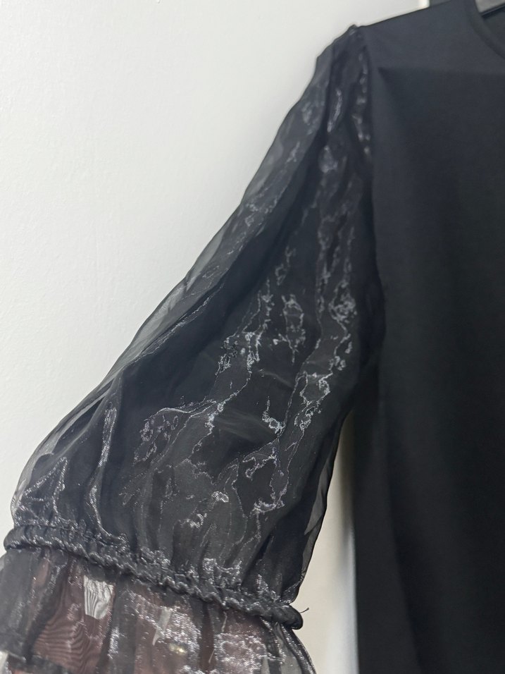 Siyah Uzun Kollu Salaş Tunik - Görsel 4