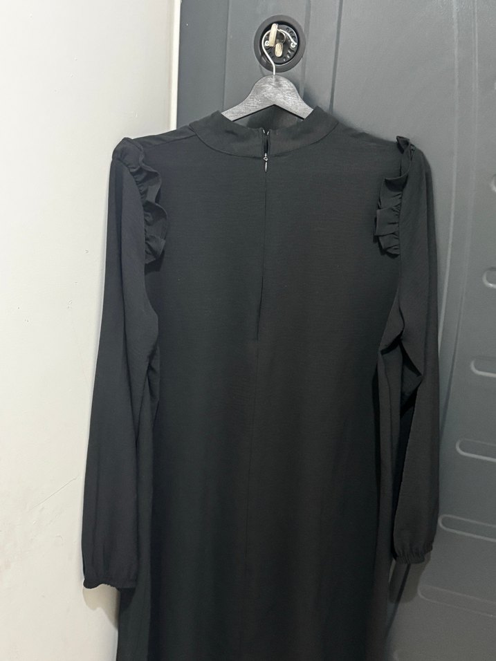 Siyah Pilili Uzun Kollu Kadın Tunik - Görsel 2