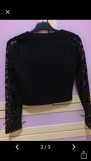 Kolları dantel crop 