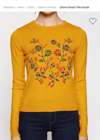 VİNTAGE İŞLEMELİ KAZAK - Görsel 2