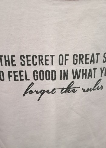 Pembe Slogan Baskılı Kadın T-shirt - Görsel 12