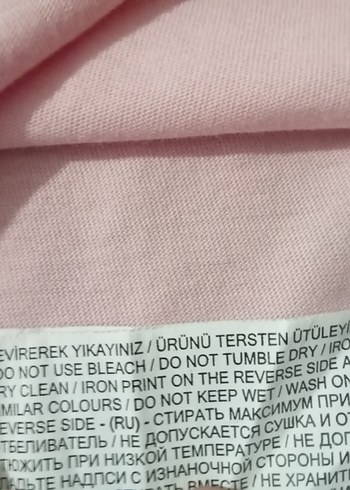 Pembe Slogan Baskılı Kadın T-shirt - Görsel 14