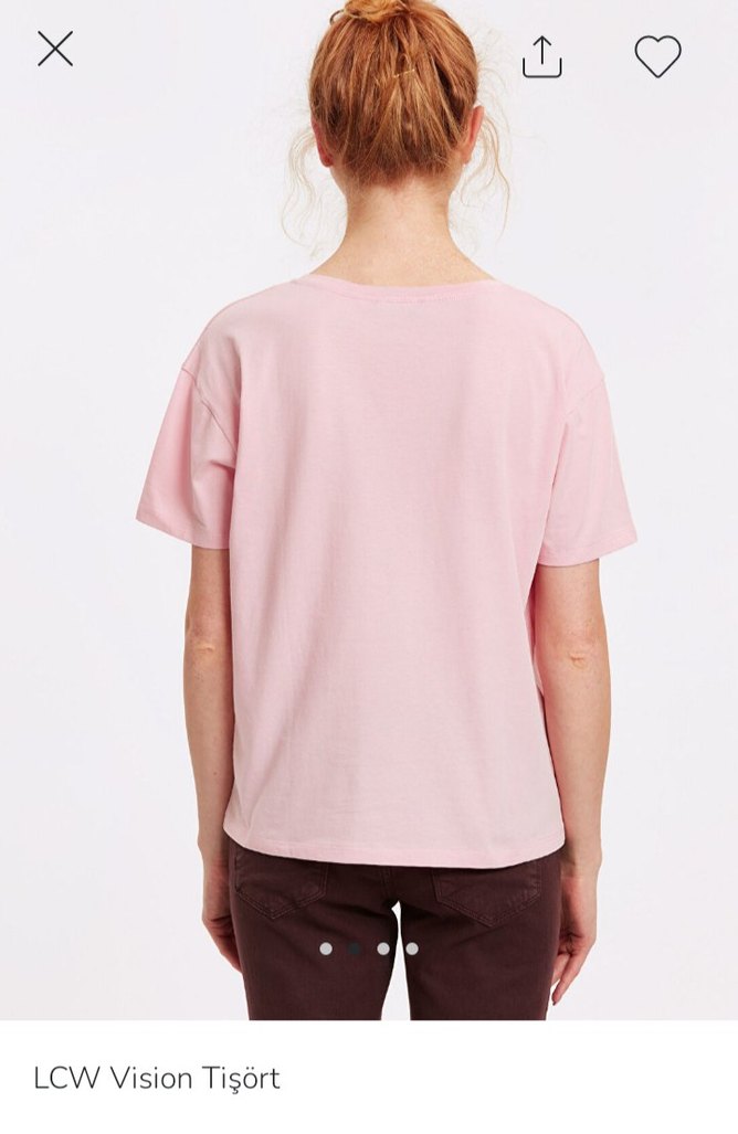 Pembe Slogan Baskılı Kadın T-shirt - Görsel 2